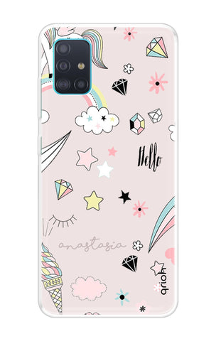 Unicorn Doodle Samsung Galaxy A51 Back Cover