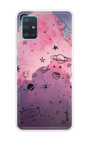 Space Doodles Art Samsung Galaxy A51 Back Cover