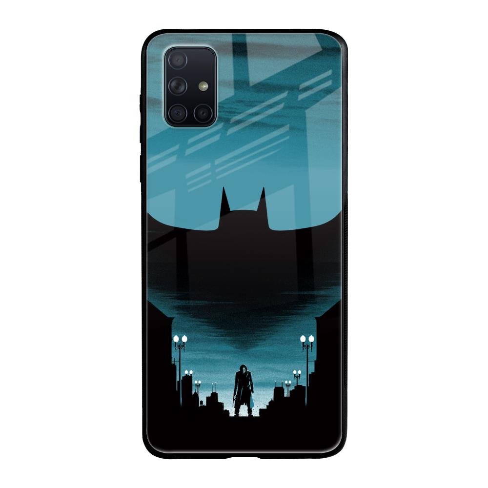 Cyan Bat Samsung Galaxy A71 Glass Back Cover Online