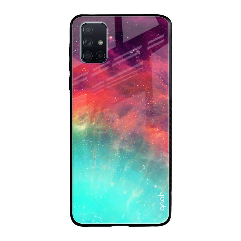 Colorful Aura Samsung Galaxy A71 Glass Back Cover Online