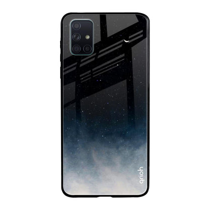 Black Aura Samsung Galaxy A71 Glass Back Cover Online