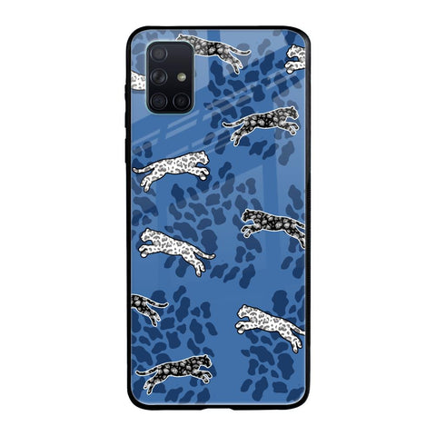 Blue Cheetah Samsung Galaxy A71 Glass Back Cover Online