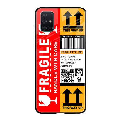 Handle With Care Samsung Galaxy A71 Glass Back Cover Online