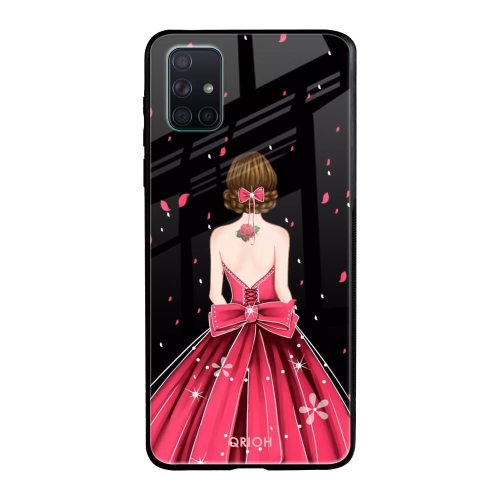 Fashion Princess Samsung Galaxy A71 Glass Back Cover Online