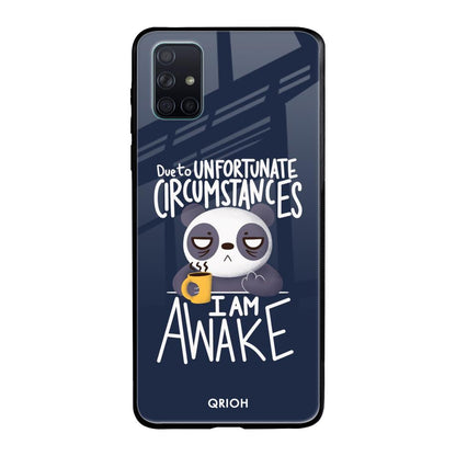 Struggling Panda Samsung Galaxy A71 Glass Back Cover Online