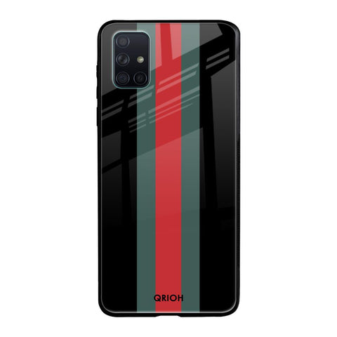Vertical Stripes Samsung Galaxy A71 Glass Back Cover Online