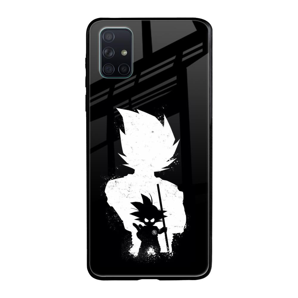 Monochrome Goku Samsung Galaxy A71 Glass Back Cover Online