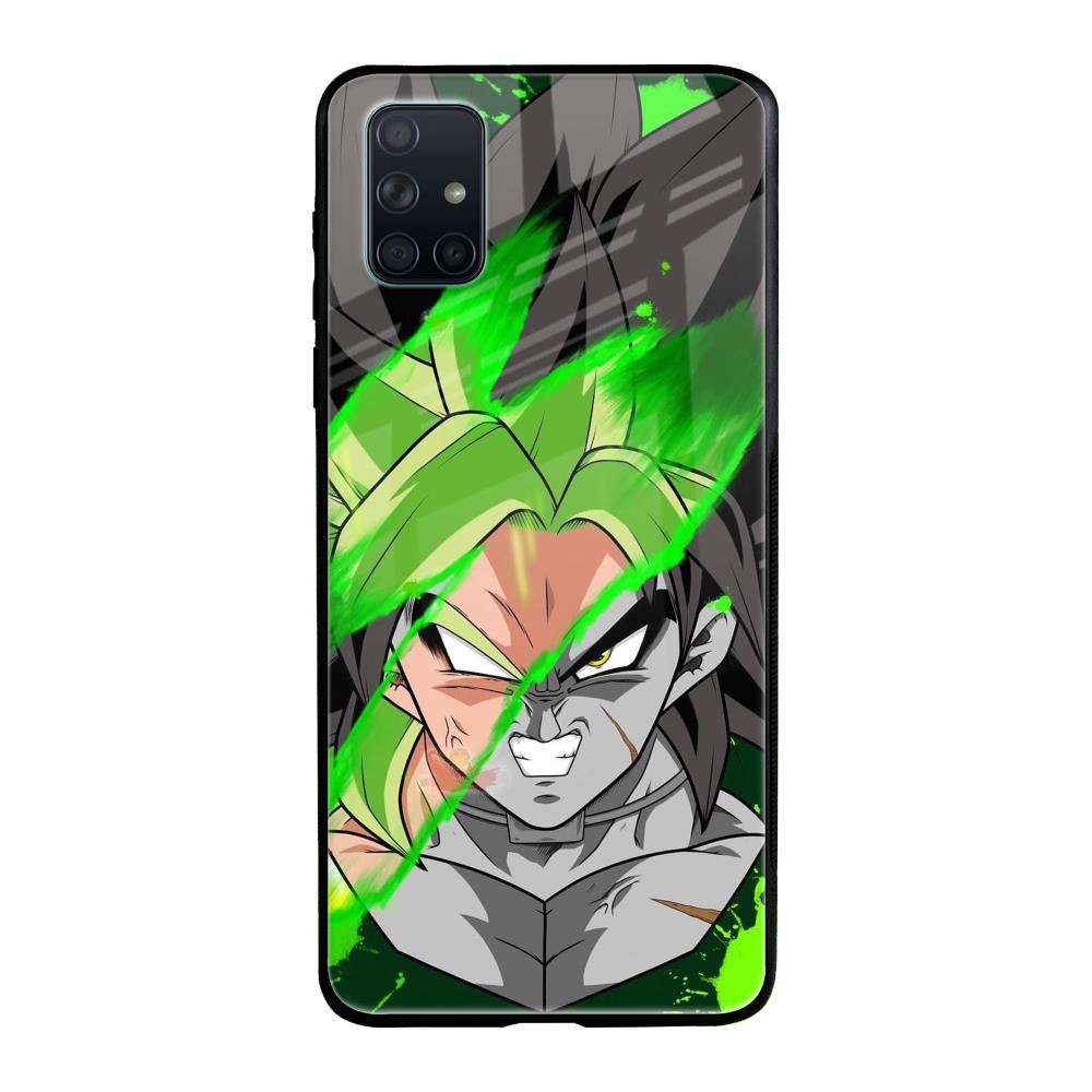 Anime Green Splash Samsung Galaxy A71 Glass Back Cover Online