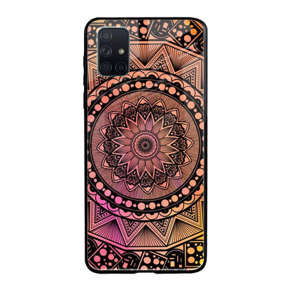 Floral Mandala Samsung Galaxy A71 Glass Back Cover Online