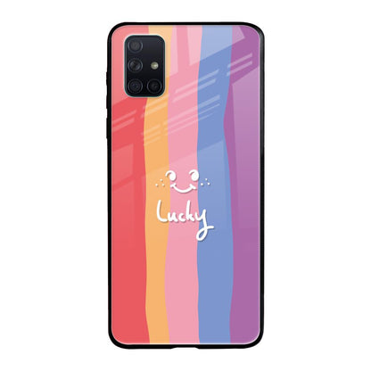 Lucky Abstract Samsung Galaxy A71 Glass Back Cover Online