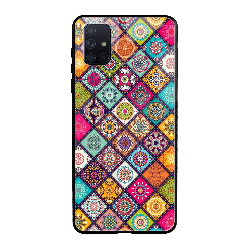 Multicolor Mandala Samsung Galaxy A71 Glass Back Cover Online