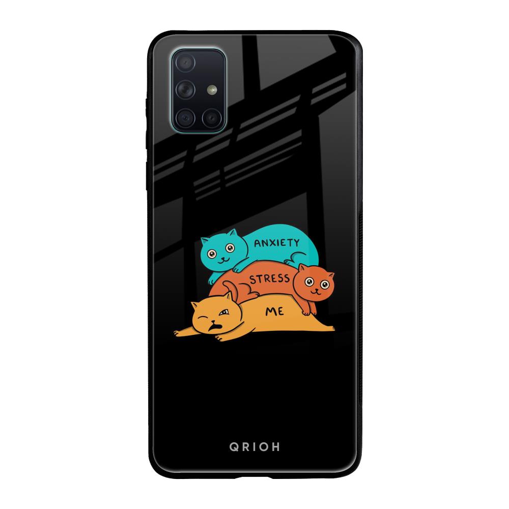 Anxiety Stress Samsung Galaxy A71 Glass Back Cover Online