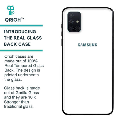 Arctic White Glass Case for Samsung Galaxy A71
