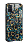 Peacock Feathers Glass case for Samsung Galaxy A71