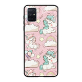 Balloon Unicorn Samsung Galaxy A71 Glass Cases & Covers Online