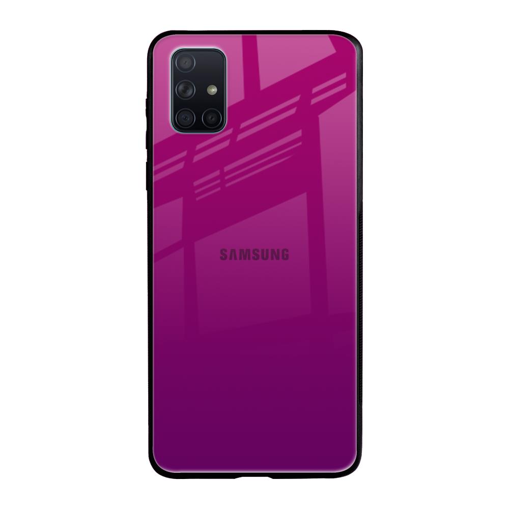 Magenta Gradient Samsung Galaxy A71 Glass Back Cover Online