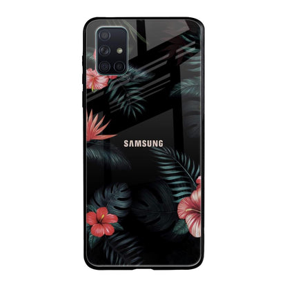 Tropical Art Flower Samsung Galaxy A71 Glass Back Cover Online