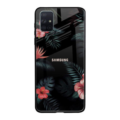 Tropical Art Flower Samsung Galaxy A71 Glass Back Cover Online
