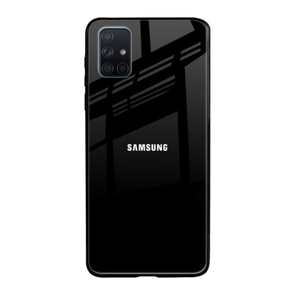 Jet Black Samsung Galaxy A71 Glass Back Cover Online