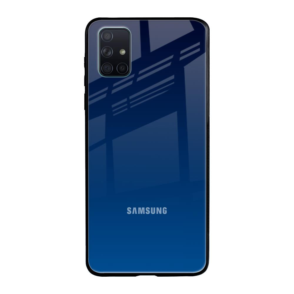 Very Blue Samsung Galaxy A71 Glass Back Cover Online