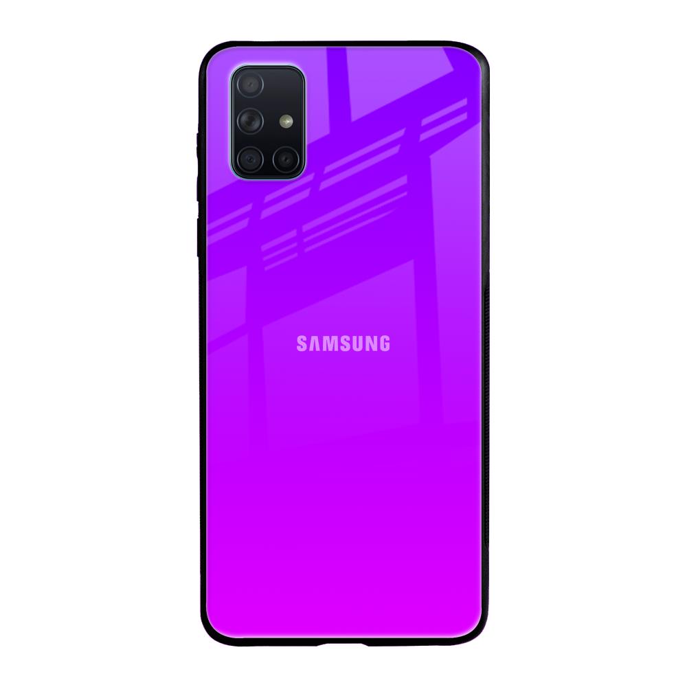 Purple Pink Samsung Galaxy A71 Glass Back Cover Online