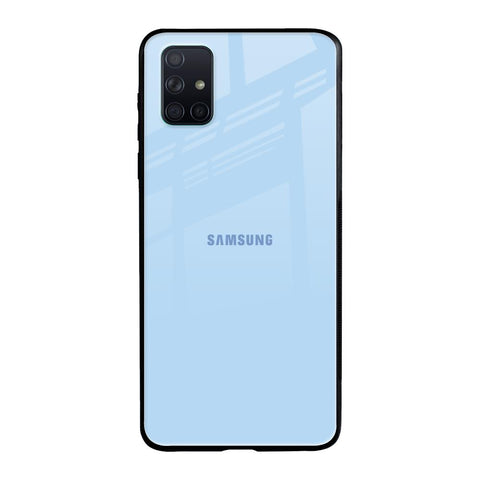 Pastel Sky Blue Samsung Galaxy A71 Glass Back Cover Online