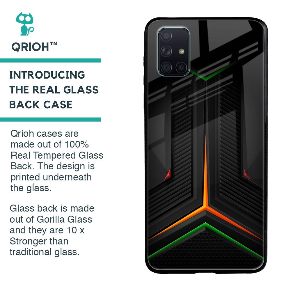 Modern Ultra Chevron Glass Case for Samsung Galaxy A71
