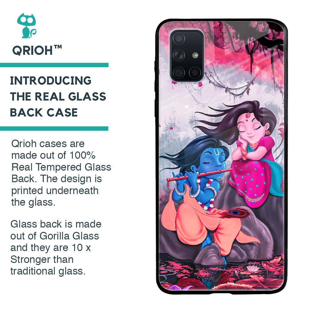 Radha Krishna Art Glass Case for Samsung Galaxy A71