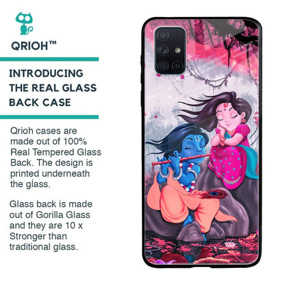 Radha Krishna Art Glass Case for Samsung Galaxy A71