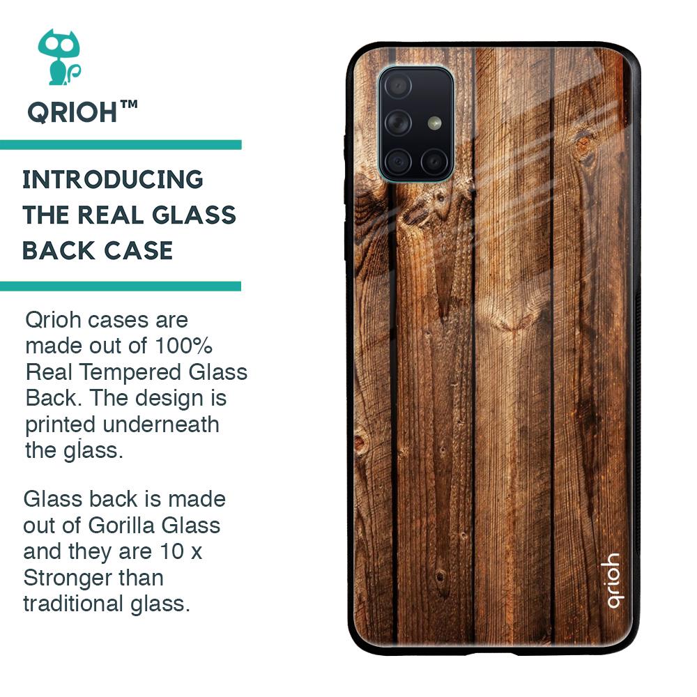 Timber Printed Glass case for Samsung Galaxy A71
