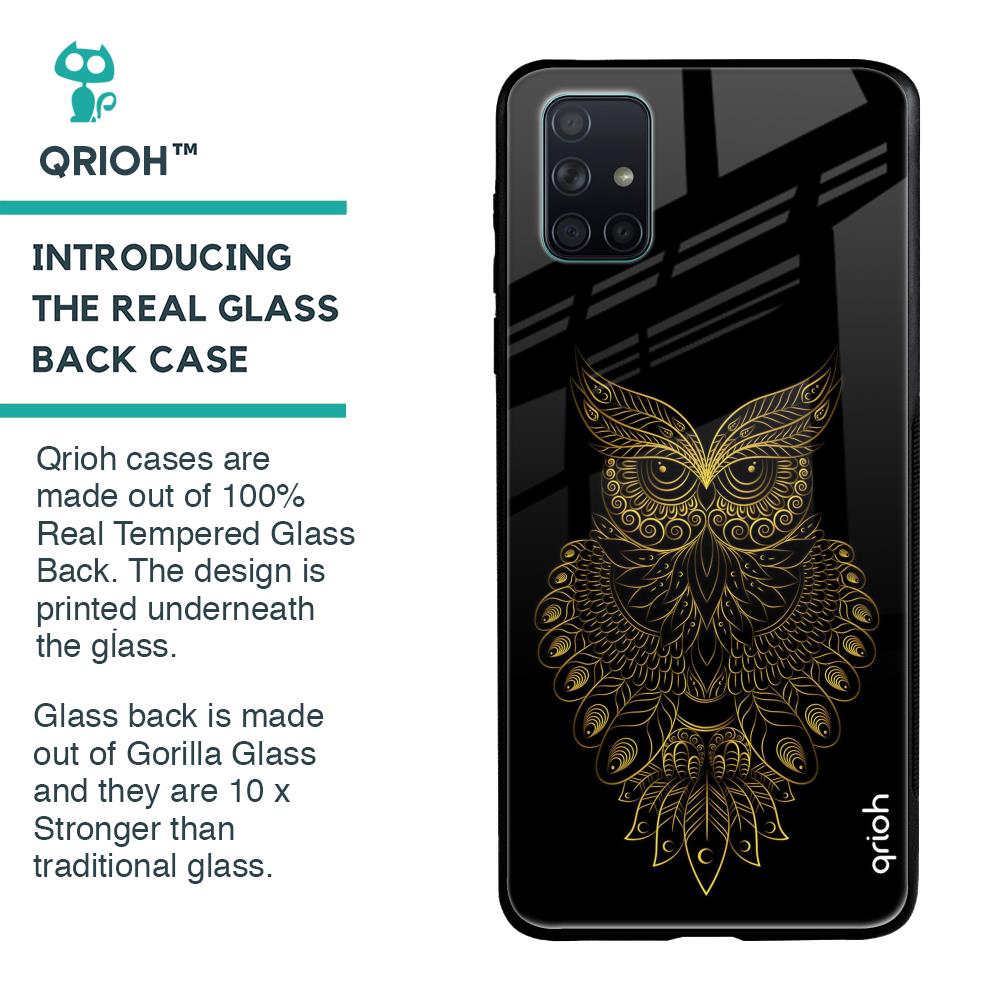 Golden Owl Glass Case for Samsung Galaxy A71