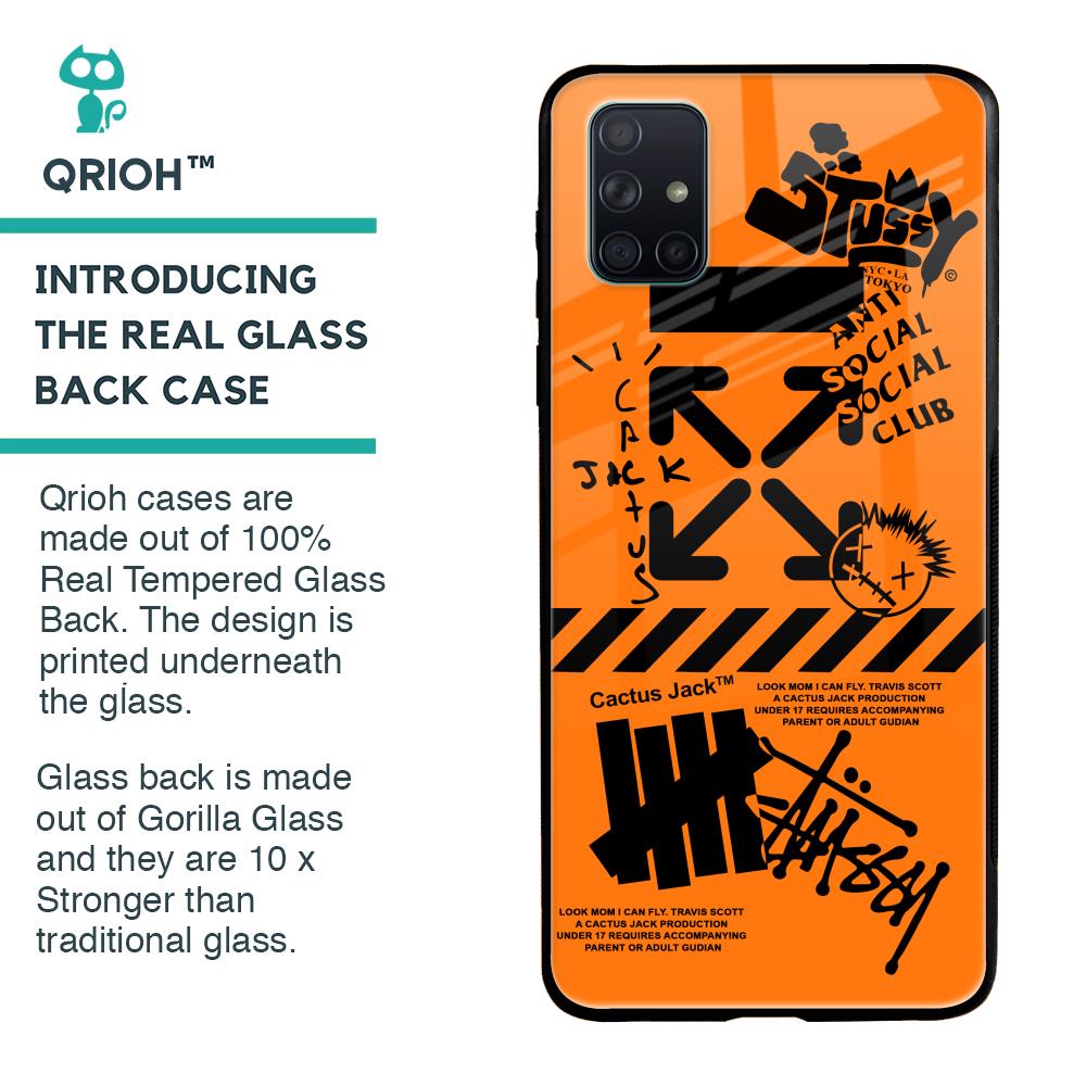 Anti Social Club Glass Case for Samsung Galaxy A71