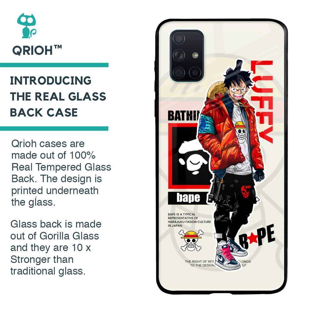 Bape Luffy Glass Case for Samsung Galaxy A71