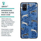 Blue Cheetah Glass Case for Samsung Galaxy A71