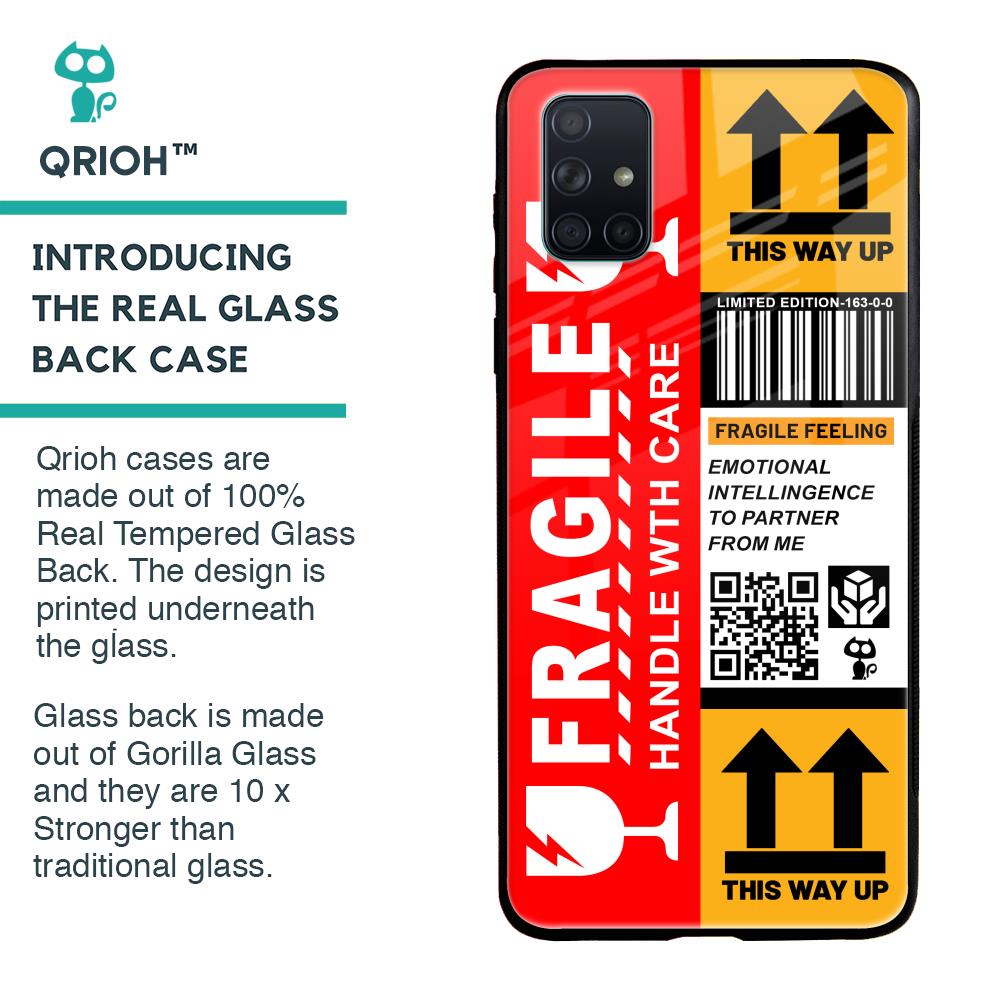 Handle With Care Glass Case for Samsung Galaxy A71