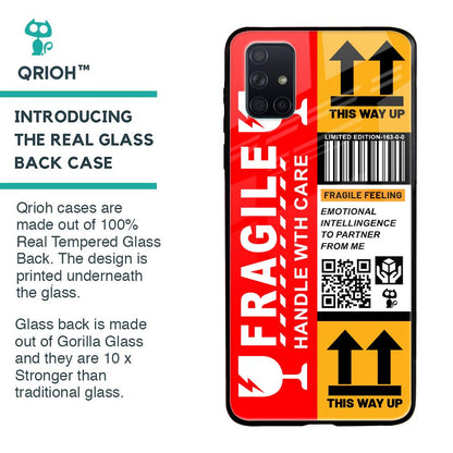 Handle With Care Glass Case for Samsung Galaxy A71