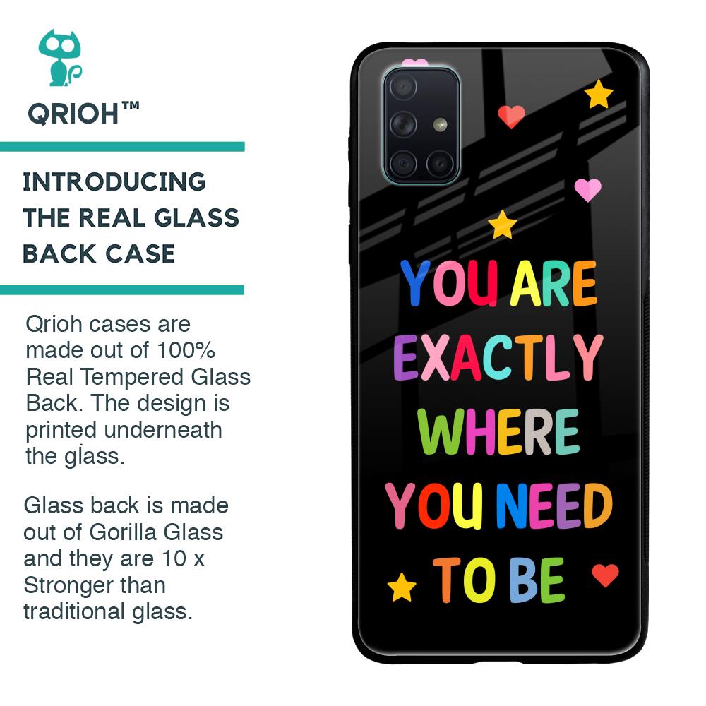 Magical Words Glass Case for Samsung Galaxy A71