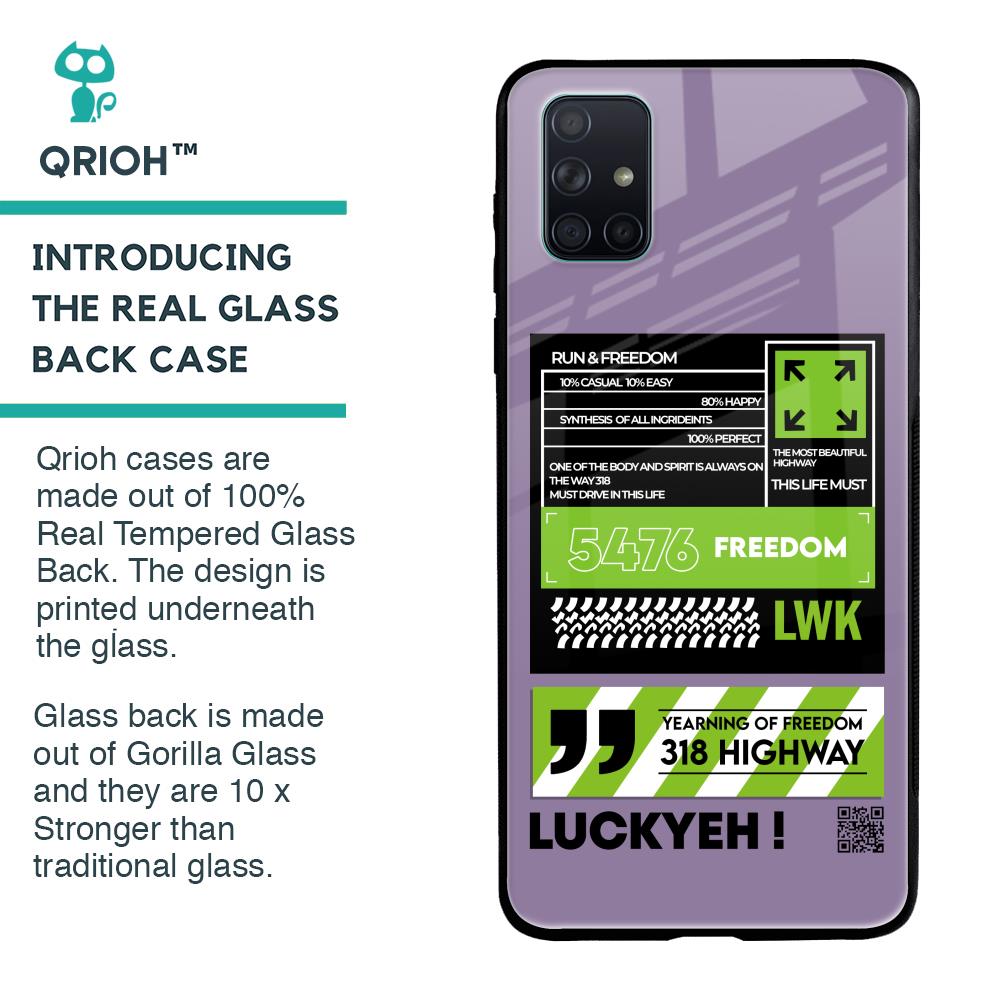 Run & Freedom Glass Case for Samsung Galaxy A71
