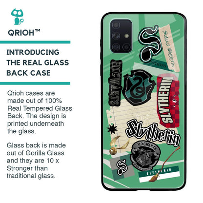 Slytherin Glass Case for Samsung Galaxy A71