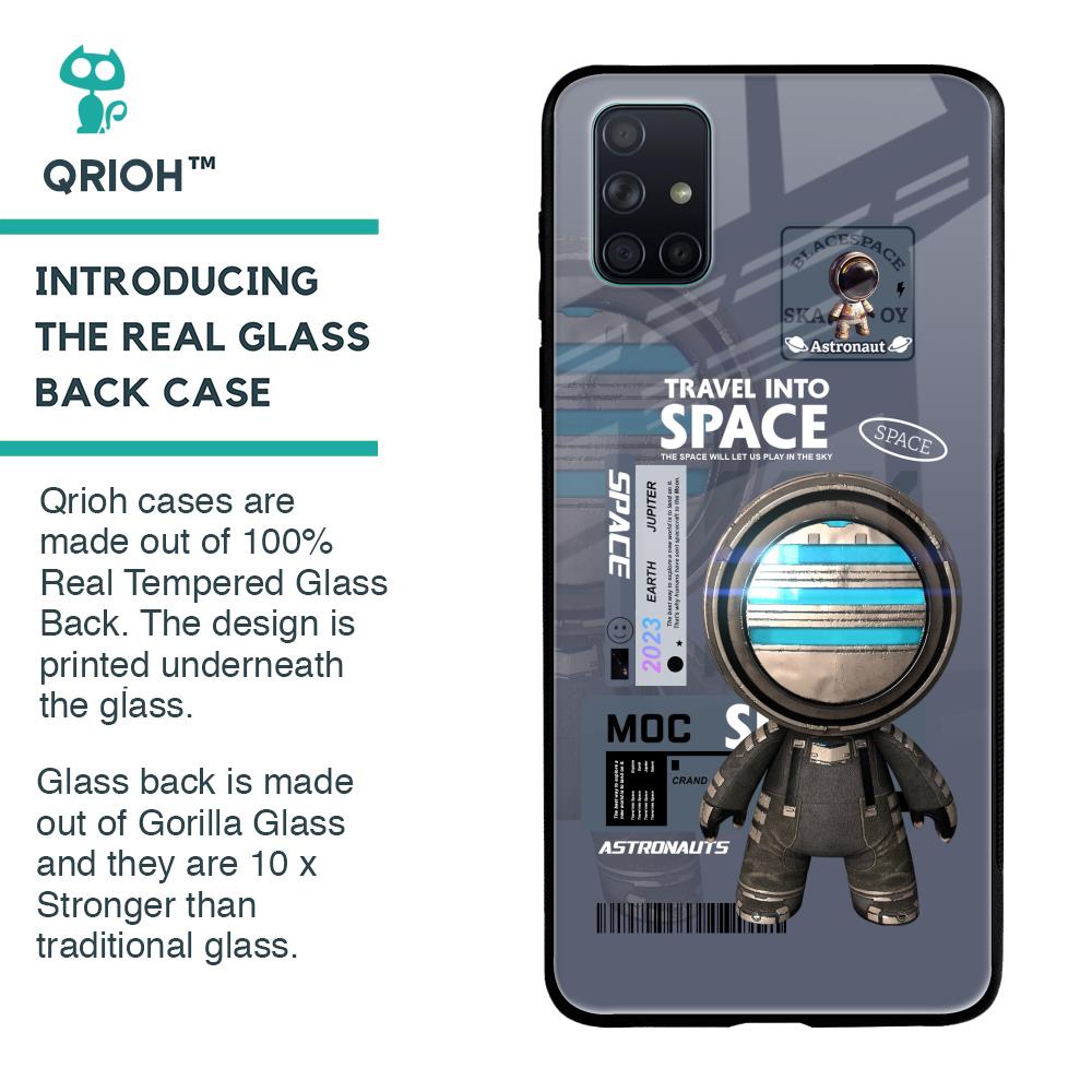 Space Travel Glass Case for Samsung Galaxy A71