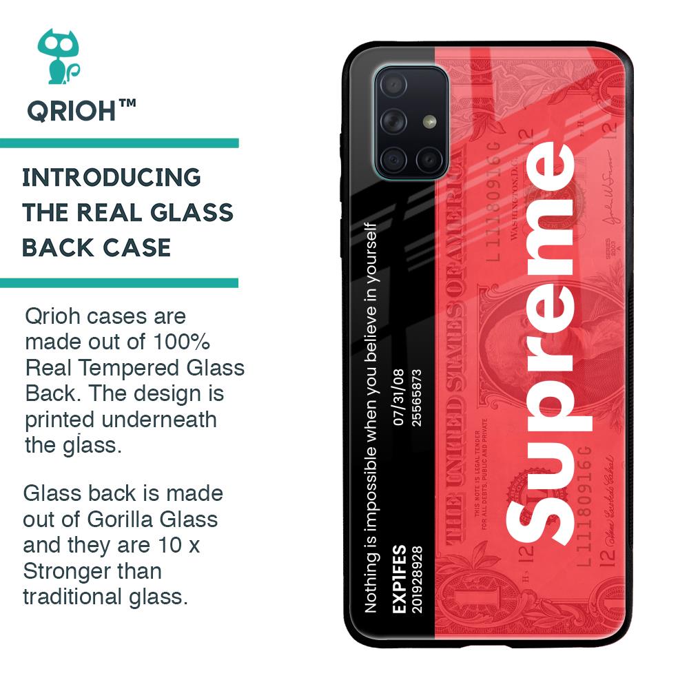Supreme Ticket Glass Case for Samsung Galaxy A71