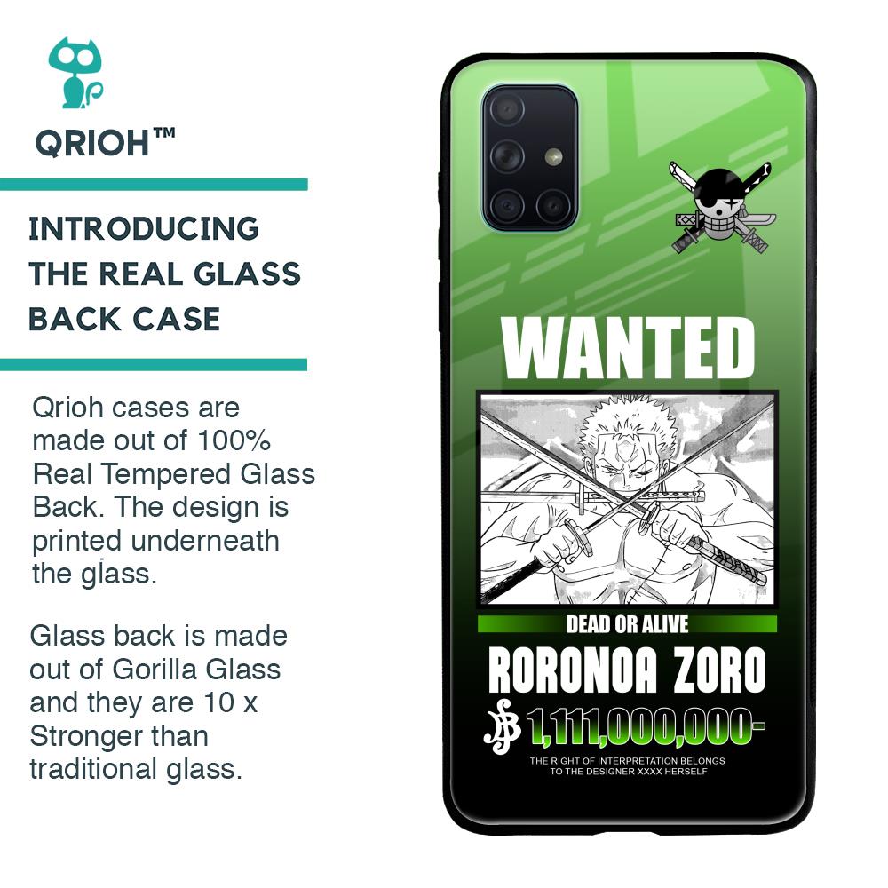 Zoro Wanted Glass Case for Samsung Galaxy A71