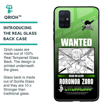 Zoro Wanted Glass Case for Samsung Galaxy A71