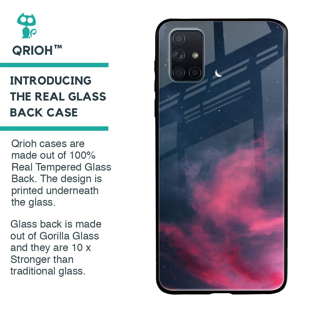 Moon Night Glass Case For Samsung Galaxy A71