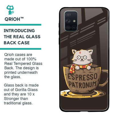Tea With Kitty Glass Case For Samsung Galaxy A71