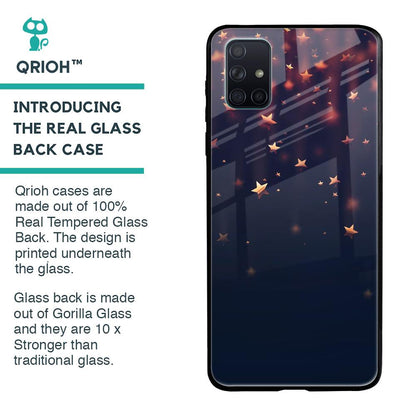 Falling Stars Glass Case For Samsung Galaxy A71