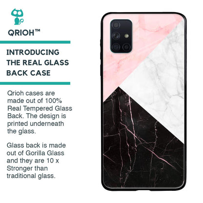 Marble Collage Art Glass Case For Samsung Galaxy A71