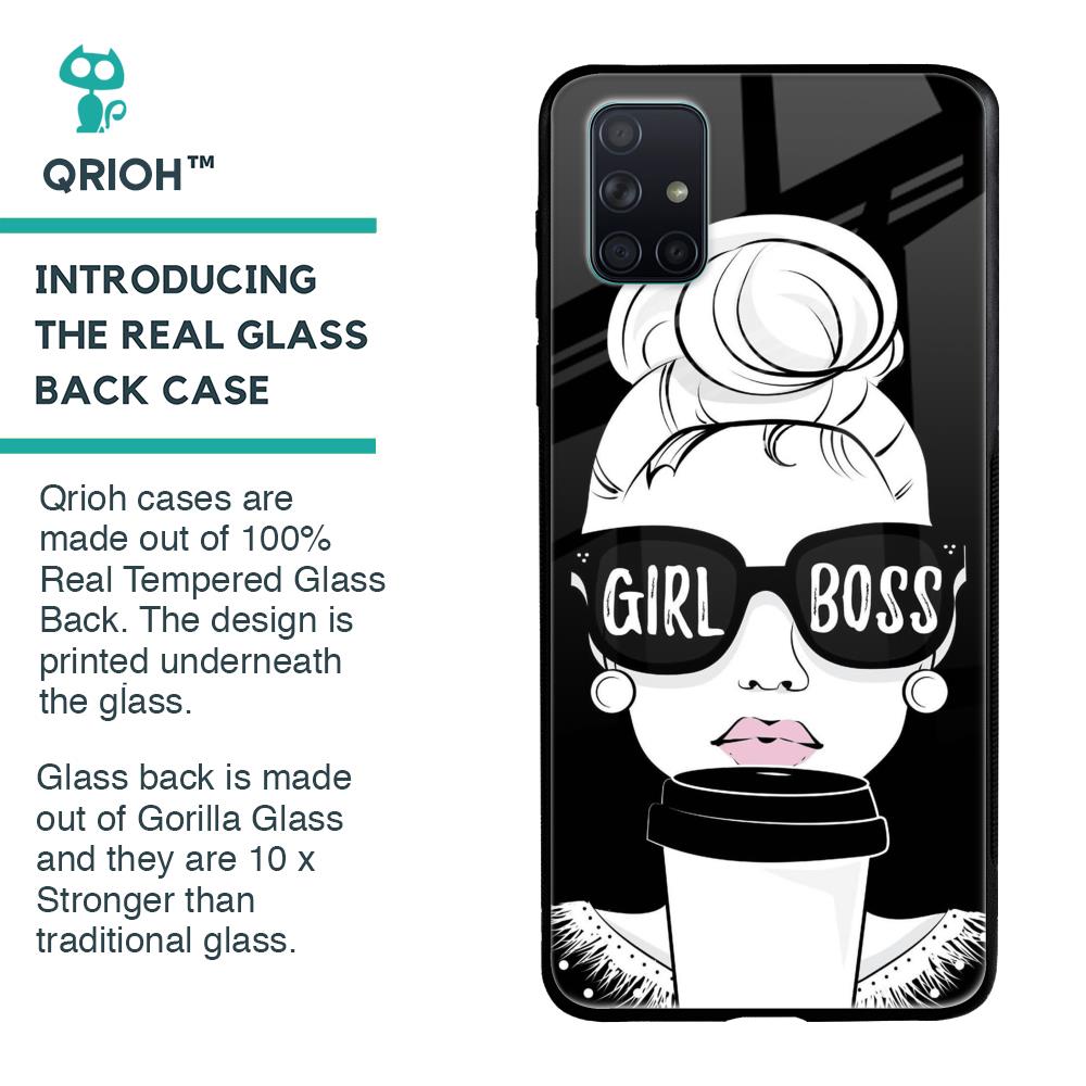 Girl Boss Glass Case For Samsung Galaxy A71