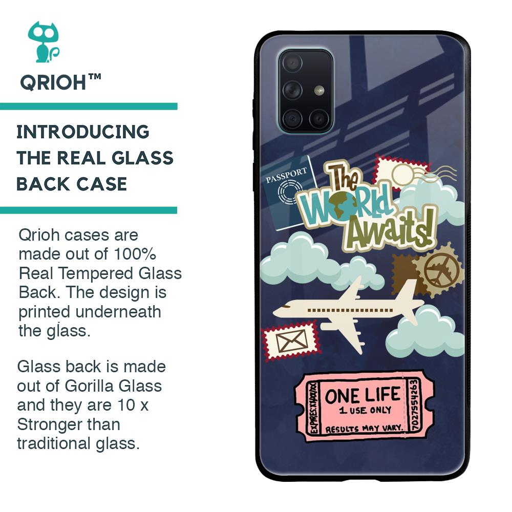 Tour The World Glass Case For Samsung Galaxy A71