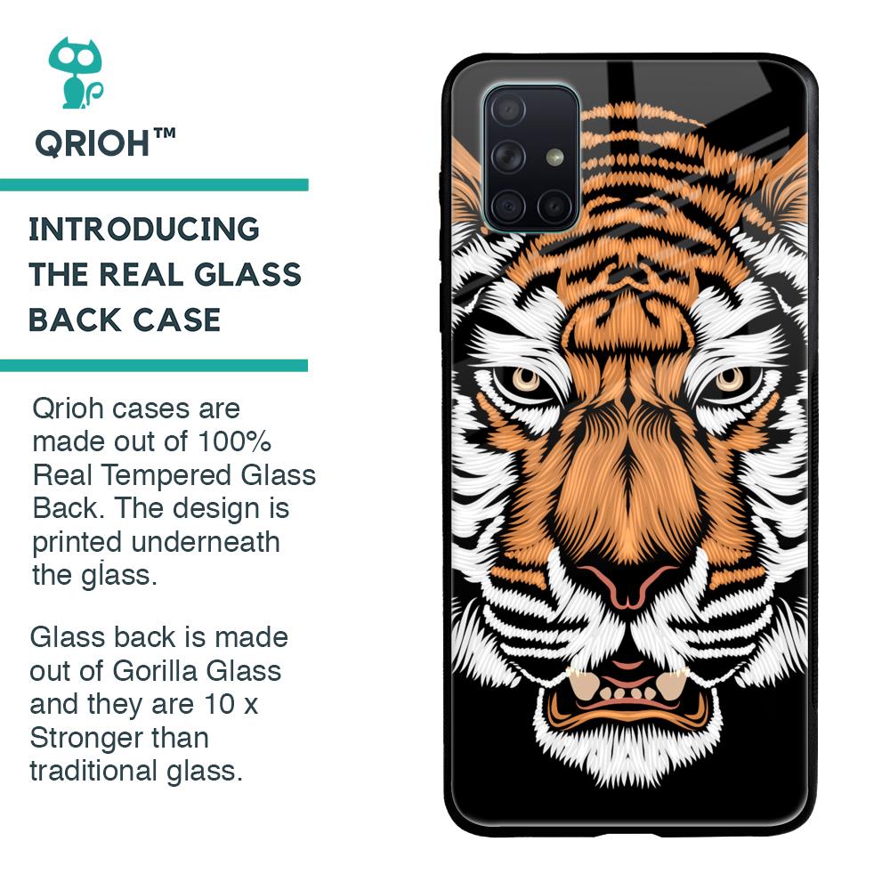Angry Tiger Glass Case For Samsung Galaxy A71